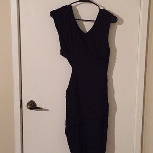 Black bebe Dress with Cutout on Side